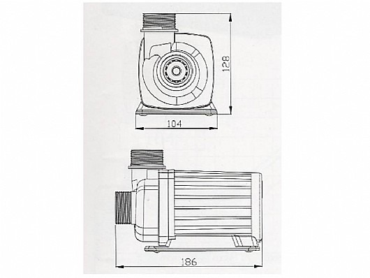 משאבת מים 10000 ל"ש מתח נמוך12V, להתקנה יבש, דגם JEBAO DM-10000LV ג'באו **מחיר נטו**