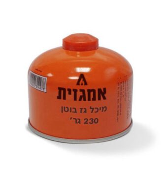 מיכל גז ח"פ+שסתום בטחון 230 גרם-הברגה