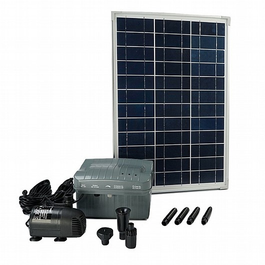 משאבת מים סולרית לבריכה, מפל ומזרקה דגם UBBINK SOLARMAX 2500 Accu יובינק