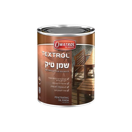 שמן טיק לריהוט גן TEXTROL אלון מוזהב 1 ליטר