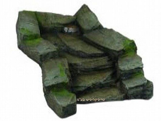 מפל נחל דמוי אבן לבריכות נוי TGF-17027B מידות אורך 104 ס"מ, רוחב 54 ס"מ, גובה 10 ס"מ כולל משאבה 1100 ל"ש וצינור