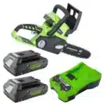 מסור שרשרת 24V + שתי סוללות 2.0 + מטען 24V