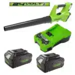 מפוח עלים 24V + שתי סוללות 4.0AH + מטען 24V